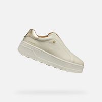 Cream women's sneakers Geox Spherica ECUB-2 - Women's