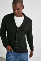 Trendyol Black Men's Shawl Collar Knitted Cardigan