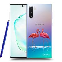 Silikónový prehľadný obal pre Samsung Galaxy Note 10 N970F - Flamingos pár