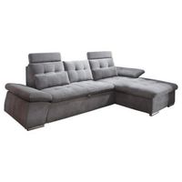 MID.YOU ROHOVÁ SEDAČKA, textil, kompozitní dřevo, tmavě šedá