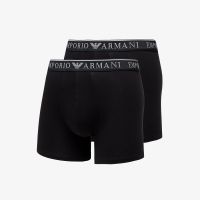 EA7 Emporio Armani Men's Knit Trunk 2-Pack Nero/ Nero L