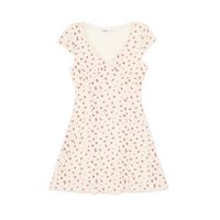 Cropp - Mini obleka s cvetličnim potiskom - rdeča