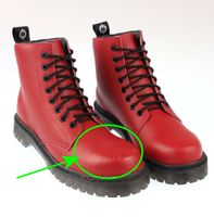 Damen 8-Loch Stiefel ALTERCORE - Vegetarian - Rot - BESCHÄDIGT 37