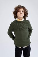 DEFACTO Boy Regular Chino Crew Neck Pullover