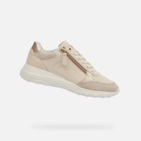 Cream women's sneakers Geox Alleniee - Women's
