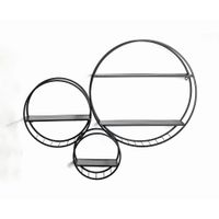 NÁSTENNÝ REGÁL, čierna