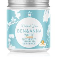 BEN&ANNA Natural Toothpaste White Fluoride Zahncreme in Glasdose mit Fluor 100 ml