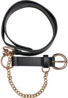 Synthetic leather strap with chain