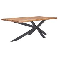 Landscape JEDÁLENSKÝ STÔL, akácia, čierna, farba akácie, 200/100/76 cm