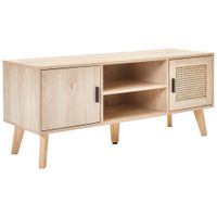 PBJ NÍZKA KOMODA, borovica, ratan, prírodná farba, 120/50/40 cm