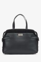 Estro: Czarna torebka damska typu tote ze skóry naturalnej