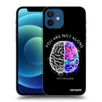 Silikónový prehľadný obal pre Apple iPhone 12 - Brain - White