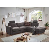 Sit & More ROHOVÁ SEDACIA SÚPRAVA, textil, tmavosivá