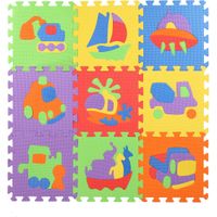 Pěnové puzzle Dopravní prostředky 29 x 29 x 1 cm 10ks ve fólii