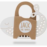 Milin Big Wooden Lacing Toy Whale Jack розвивальна іграшка 9 cm x 19,5 cm x 0,7 cm 1 кс