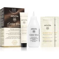 Apivita My Color Elixir barva za lase brez amoniaka odtenek 5.03 Light Brown Natural Gold