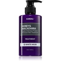 KUNDAL Honey & Macadamia White Musk intensive, feuchtigkeitsspendende Pflege für trockenes und beschädigtes Haar 500 ml