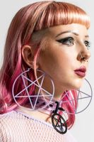 kolczyki KILLSTAR - Pentagram Hoop - Lilac