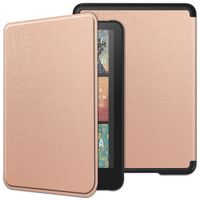 LEATHER Zložljivi ovitek za Amazon Kindle Paperwhite 2024 / Kindle Colorsoft Signature Edition ROSE GOLD