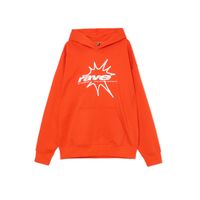 Cropp - Pulover s kapuco in potiskom - mandarina