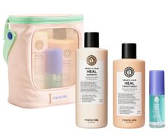 Darčeková sada pre zdravú vlasovú pokožku Maria Nila Head  a  Hair Heal + kozmetická taška zadarmo + darček zadarmo