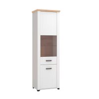 Landscape VITRÍNA, biela, dub artisan, 61/194/41 cm