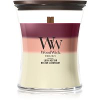 Woodwick Trilogy Lush Nectar dišeča sveča z lesenim stenjem 275 g