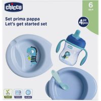 Chicco Let's Get Started набір посуду 6m+ Blue