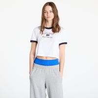 T-shirt Calvin Klein Jeans Drapey Jersey Crop Brilliant White/ Baritone Blue XS