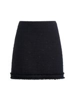 Shiny Cotton Blend Tweed Mini Skirt