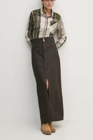 Pepe Jeans Rifľová sukňa Pepe Jeans MAXI SKIRT HW COATED