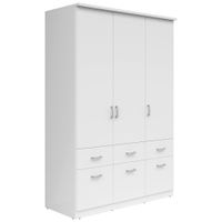 Livetastic ŠATNÍKOVÁ SKRIŇA, biela, 136/199/58 cm
