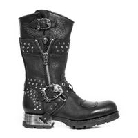 NEW ROCK BIKER LEDERSTIEFEL MOTOROCK – SCHWARZ – UNISEX - MR022-S1 46