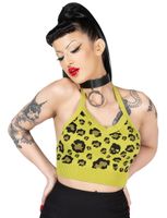 Damen Tanktop (Oberteil) KILLSTAR - Skulleo Halter - grün S