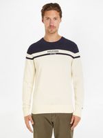 Tommy Hilfiger Colorblock Graphic Pullover Weiß