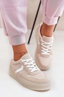Boto Alacsony Női Platform Sneakers Bézs Telmira