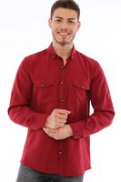 G722 DEWBERRY MEN'S SHIRT-BURGUNDY