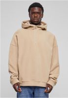 Men's Oversized Half Zip Hoody sand fleece sweatshirt