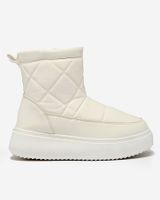 Resti Białe damskie botki a'la śniegowce Kacecica