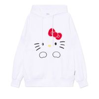 Cropp - Bela pulover s kapuco Hello Kitty - bela
