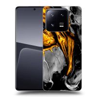 Silikónový prehľadný obal pre Xiaomi 14 Pro - Black Gold