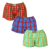3PACK női bő szárú boxeralsó Styx klasszikus gumipánt többszínű (3K101114) XL