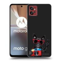 Silikónový čierny obal pre Motorola Moto G32 - Francúzsky Buldoček