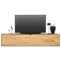 Linea Natura NÍZKA KOMODA, divoký dub, čierna, divoký dub, 180/35,2/42 cm