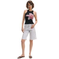 Cropp - Bermude v črtah - bledo modra