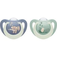 NUK First Choice Night 0-6m пустушка Hippo/Koala 2 кс