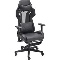 MID.YOU HERNÁ STOLIČKA, vzhľad kože, sieťovina, čierna