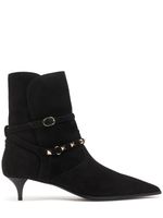 40mm Rockstud Suede Ankle Boots