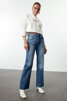 Trendyol Blue More Sustainable High Waist Wide Leg Jeans