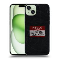 Silikónový prehľadný obal pre Apple iPhone 15 Plus - HELLO 404